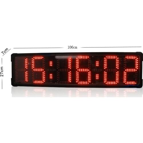 Double-sided LED race countdown count up timer clock 8" high brightness digital clockwork with stopwatch