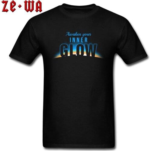 Inner Glow T Shirt Geek T-shirt Men Letter Print Tshirt Lad Top Black Tees Students Cotton Clothes Summer Cold Punk Streetwear
