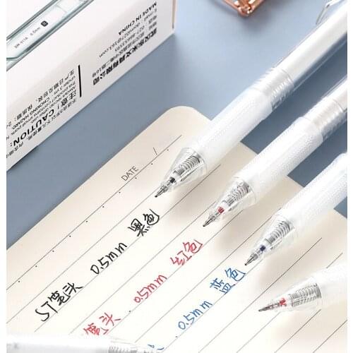 4PCS/Lot 0.5mm Red Blue Black Ink Gel Pens Test Journaling DIY Drawing Writing School Stationary Office Supplies Gifts for Kids