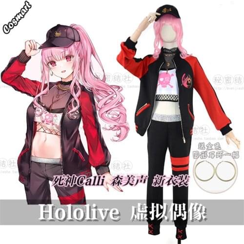 Hololive Vtuber Mori Calliope Daily Suit Uniform Cosplay Costume Halloween Party Outfit For Women Custom Made New