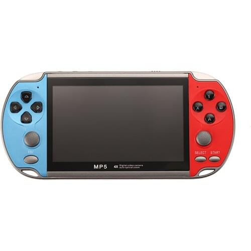 5pcs/lot X7 Video Game Console 4.3inch HD Screen Double Rocker Handheld Arcade 8GB Memory with 1000+ Games MP5 Game Controller