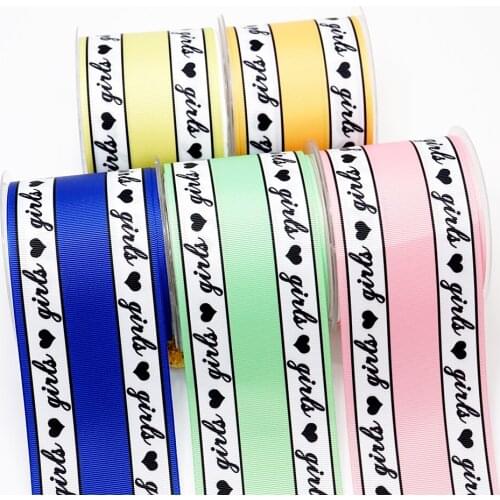 10 Yards Printed Grosgrain Ribbon 3" 75MM For Hair Bows DIY Crafts Handmade Accessories 48730
