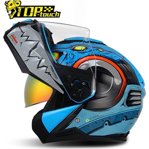 Mens Motorcycle Helmet Warm Casco Moto Helmet Motorcycle Casque Moto Modular Dual Lens Helmets Full Face Moto Helmets L-3XL