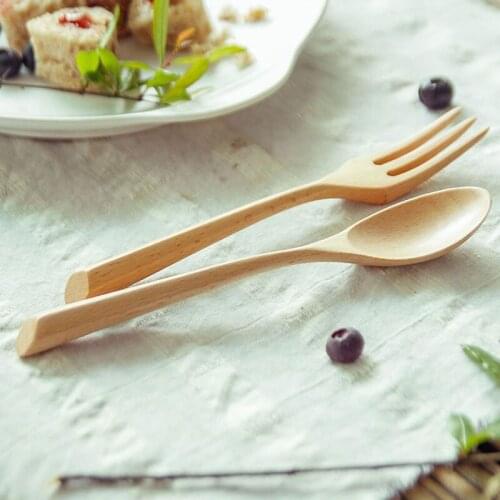 50set Bento Storage Exquisite Dinnerware Sets Eco-friendly Japanese Style Wood Wooden Table Fork Set ZA4884