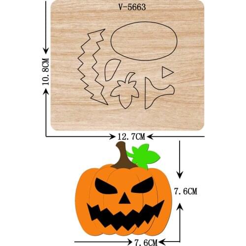 New Halloween pumpkin wooden dies cutting dies for scrapbooking Multiple sizes V-5663