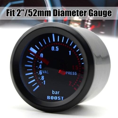 Upgrade 52mm Bar Blue Led Light Pressure Turbo Boost Gauge Meter DC 12V Auto Accessories
