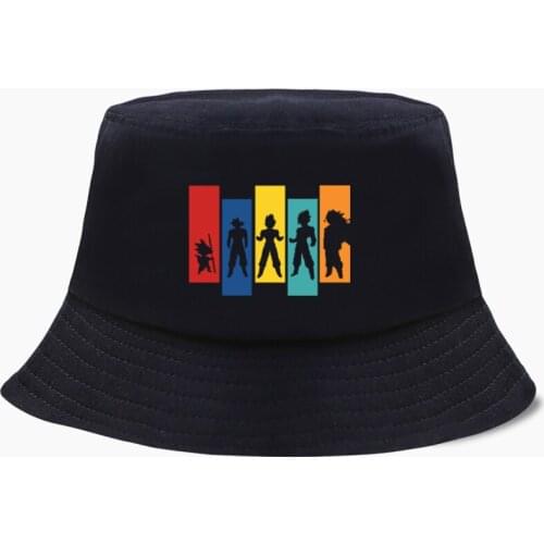 Panama Bucket Hat Anime Drago Ball Harajuku Vegeta Women Fishing Hats Bob Panamas Fisherman Cap Cotton Outdoor Sunscreen Caps