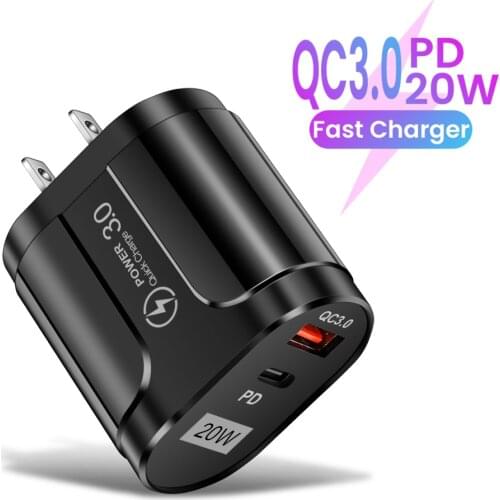 PD 20W USB Type C Charger For iPhone 12 Pro Max Mini Quick Charge 3.0 QC 20W USB-C Fast Charging Travel Wall For iPhone 12