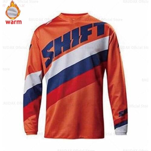 Winter Autumn Mountain Bike Shirts Thermal Fleece Mens MTB Clothing Motocross Motorcycle Bicycle T-shirt Man Downhill Jersey