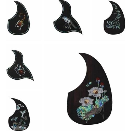 1PC Folk Acoustic Guitar Pickguard Top Quality Self-adhesive Pick Guard Sticker for Acoustic Guitar Accessories rose wood ebony