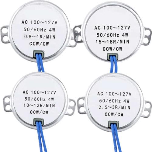 1Pcs 50TYC AC 100-127V 4W Synchronous Motor 50/60Hz CCW/CW Geared Motor For Electric Fan/Heater/Air Conditioner/Microwave Oven