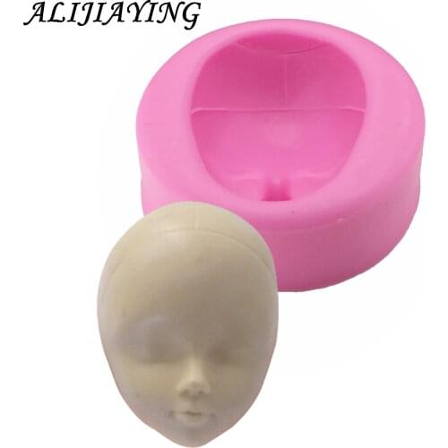Sugarcraft girl woman face silicone cake mold fondant mold cake decorating tools chocolate gumpaste mold clay mould D0659