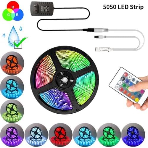 LED Light Strips Infrared Controller Flexible RGB 5050 Decoration BackLight Lamp Night light Luminous String For Home