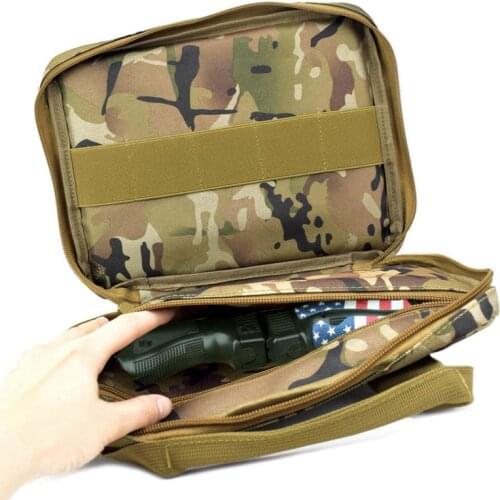 Tactical Pistol Bag Gun Case Portable Hunting Pistol Carrier Military Handgun Holster Durable Padded Holder Case Hunting Bag