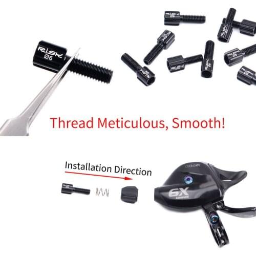 Bicycle Thumb Shifter Adjuster Screw Bolts M5/M6 MTB Road Bike Rear Derailleur Brake Cable Line Bolt Screws Aluminium