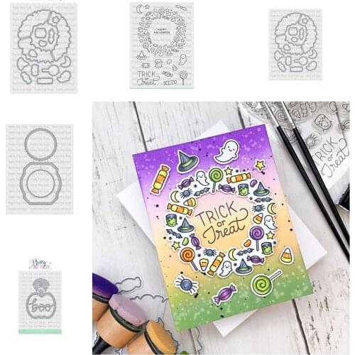 Halloween Wreath Metal Cutting Dies for DIY Scrapbooking Crafts Dies Cut Stencils Maker Photo Album Template Handmade Decoration