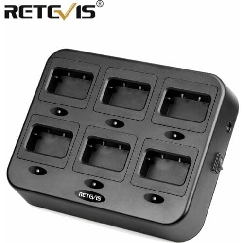 High Efficiency Retevis RTC27 Six-Way Charger Multiple Safety Protection for Retevis RT27/RT27V Walkie Talkie C9059D