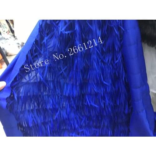 High quality blue color African french net sewing nice dress fabric with pretty flowers embroidered tulle BZL-16228-9