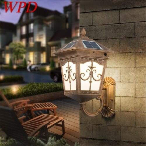 WPD Outdoor Wall Led Light Solar Patio Modern Sconce LED Waterproof Lighting For Porch Balcony Courtyard Villa