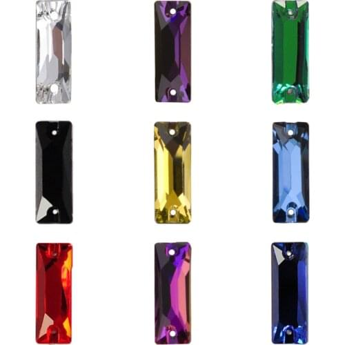 YANRUO 3255 Cosmic Baguette Glass Stones Flat Back Strass Sewing Craft Loose Beads Crystal Sew On Rhinestone