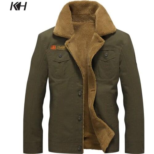 Winter Mens Fashion Thicker Fleece Jackets Mens Military Tactical Warm Coat Furry Collar Plus size M~5XL