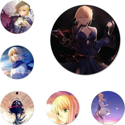 58mm Anime fate stay night saber Icons Pins Badge Decoration Brooches Metal Badges For Backpack Decoration