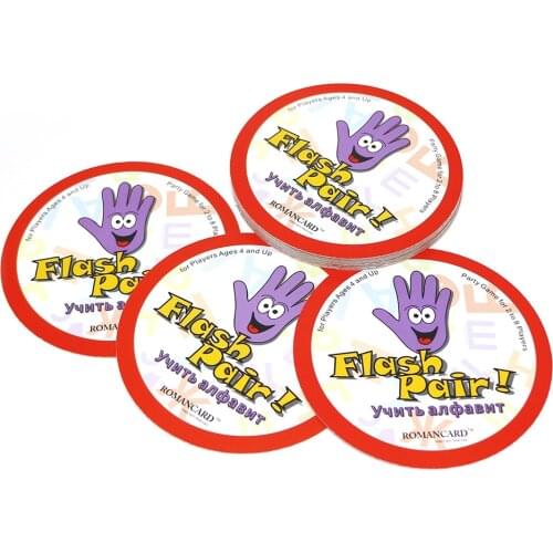 15 sets playing cards deck gifts metal box ru alphabet flash pair board Games cards game for family party