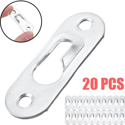 20pcs Keyhole Hangers Fasteners for Picture Frames Cabinet Mirrors 45mm x 16mm Keyhole Hangers
