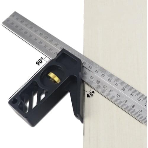 45/90 Degree Angle Ruler Positioning Limiter Adjustable Marking Ruler Stainless Steel Ruler Line Scriber Woodworking Tools