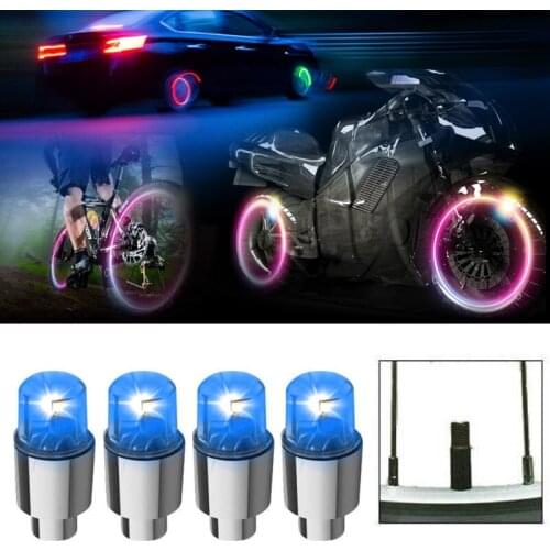 4x Car Auto SUV Wheel Tire Tyre Air Valve Stem LED Light Caps Cover Car Decoration Accessories Wheel
