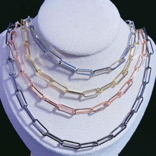 5 meters fashion Slim Link chain necklace accessories keep color Chain necklace accessories for jewelry making 50776