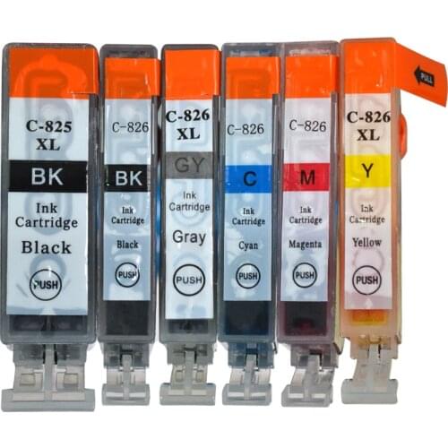 6pcs Ink cartridge Luocai for Canon PGI825 CLI826 for Canon IP4810/IP4820 for pgi-825 cli-826 pgi 825 cli 826 Inkjet Cartridge