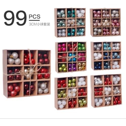 99PCS Christmas Balls Ornaments Shatterproof Christmas Tree Hanging Ball Pendant Christmas Party Holiday Decoration