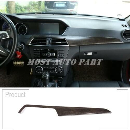 ABS Plastic Oak Wood Grain Interior Center Console Dashboard Cover Panel For Mercedes Benz C W204 2010-2013 1pcs LHD
