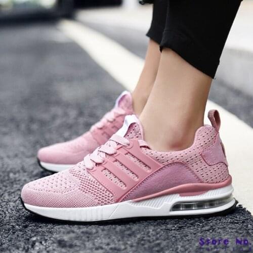 Cushioning Pink Sneakers Women Running Shoes Air Mesh Lovers Sneakers Woman Sport Shoes Lightweight Trainers 36-44 725s