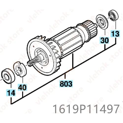 Armature Rotor For BOSCH GKS66X GKS55+G 1619P11497 Circular hand saw Power Tool Accessories Electric tools part