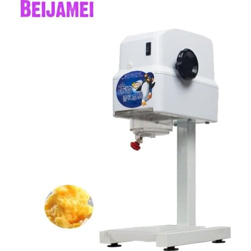 BEIJAMEI 2020 Hot Electric Shaved Ice Maker Commercial Ice Shaver Planer Machine Sand Ice Crusher Price