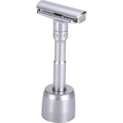 Adjustable Safety Razor Double Edge Classic Men Shaving Mild to Aggressive 1-6 File Hair Removal Shaver