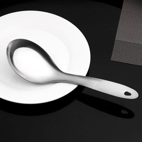 Large Rice Soup Serving Spoon High Quality Durable 304 Stainless Steel Spoon Kitchen Tool Kitchen Tableware Spoons 1pc