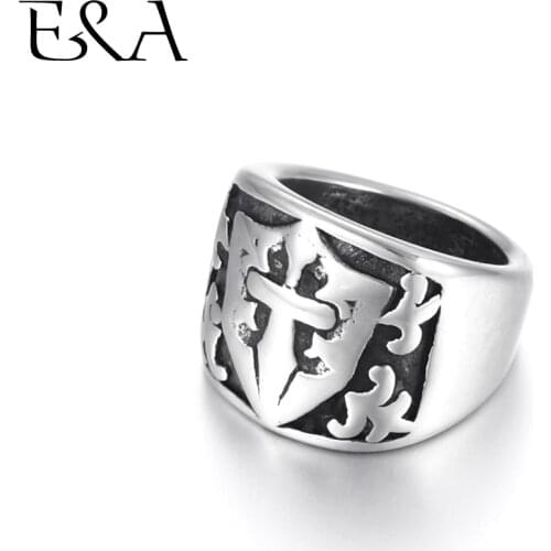 4pcs Stainless Steel Large Hole Beads Ring Shaped Sword Shield for 8mm Leather Cord Bracelet Bead Jewelry Making DIY Supplies