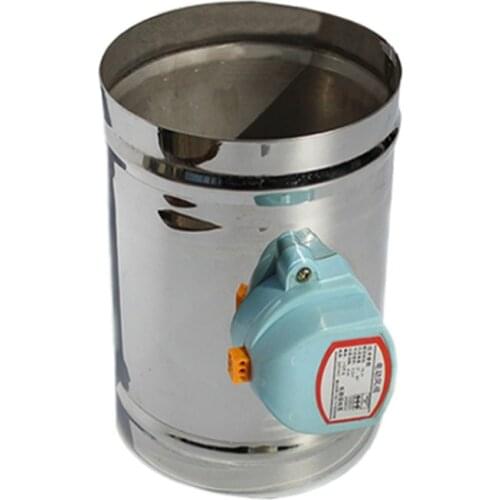 125mm 220V Electric Solenoid Valve stainles steel air damper valve HVAC electric air duct motorized damper for 5 inch pipe valve