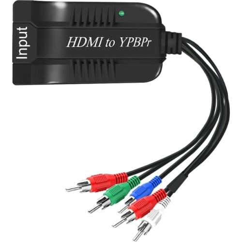 HDMI To YPbPr Converter To 1080P Component Video YPbPr 5RCA RGB Converter Adapter With R/L Audio Output