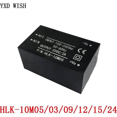 Intelligent Household Mini Isolation Switch Power Supply Module HLK-10M05 10M03/09/12/15/24 AC-DC 220V to 3.3V/5V/9V/12V/15V/24V
