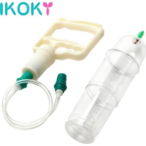 IKOKY Penis Extender Enlarger Enlargement Penis Pump Sex Toys For Men Vacuum Pump Male Chastity Device Male Masturbator