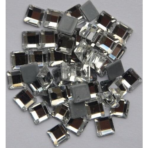 AAAA+ Best Quality 4mm Square Crystal Clear DMC Hot Fix Rhinestone More Shiny Super Bright Hotfix Iron On Stones