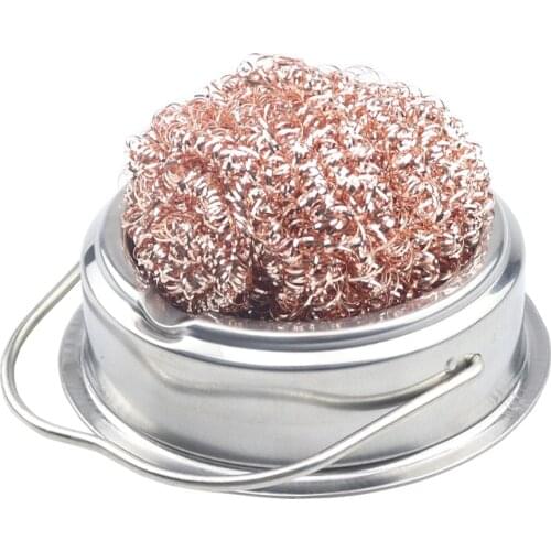 Metal Filter Ball Mesh Soldering Desoldering Welding Nozzle Tip Cleaner Steel Wire with Holder