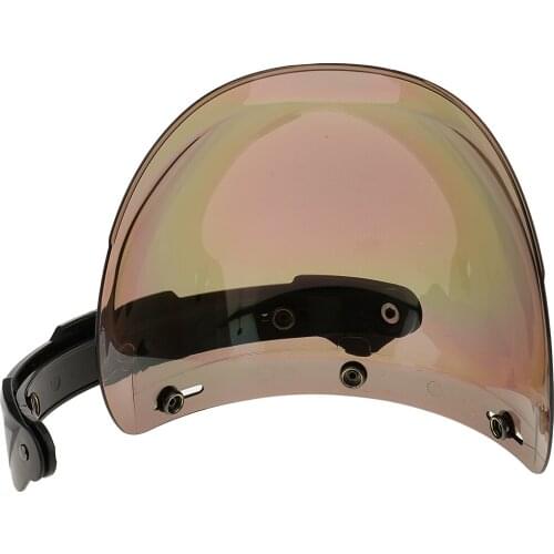 Motorcycle 3 Snap Helmet Visor Shield Flip Up Down Lens For Colorful Anti-UV, Anti-fog and Anti-scratch