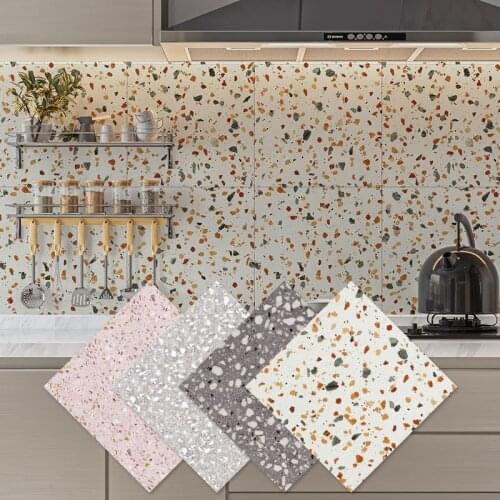 Marble Pattern Ink Stone Tile Sticker Anti-slip Floor Sticker PVC Self-Adhesive Removable Bathroom Kitchen Decorative Stickers