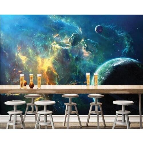 Custom mural wallpaper 3D fantasy universe starry galaxy background wall decorative painting
