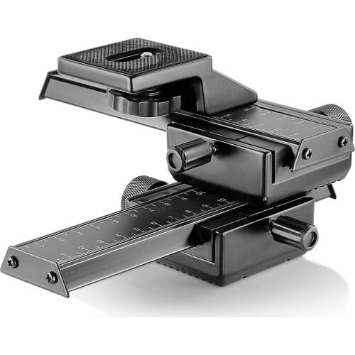 Neewer 4 Way Macro Focusing Focus Rail Slider/Close-up Shooting for Canon/Nikon etc SLR Camera+DC with Standard 1/4" Screw Hole